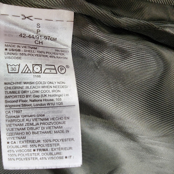 Banana Republic Zip Front Bomber Jacket Olive Green Size Small - Picture 12 of 13